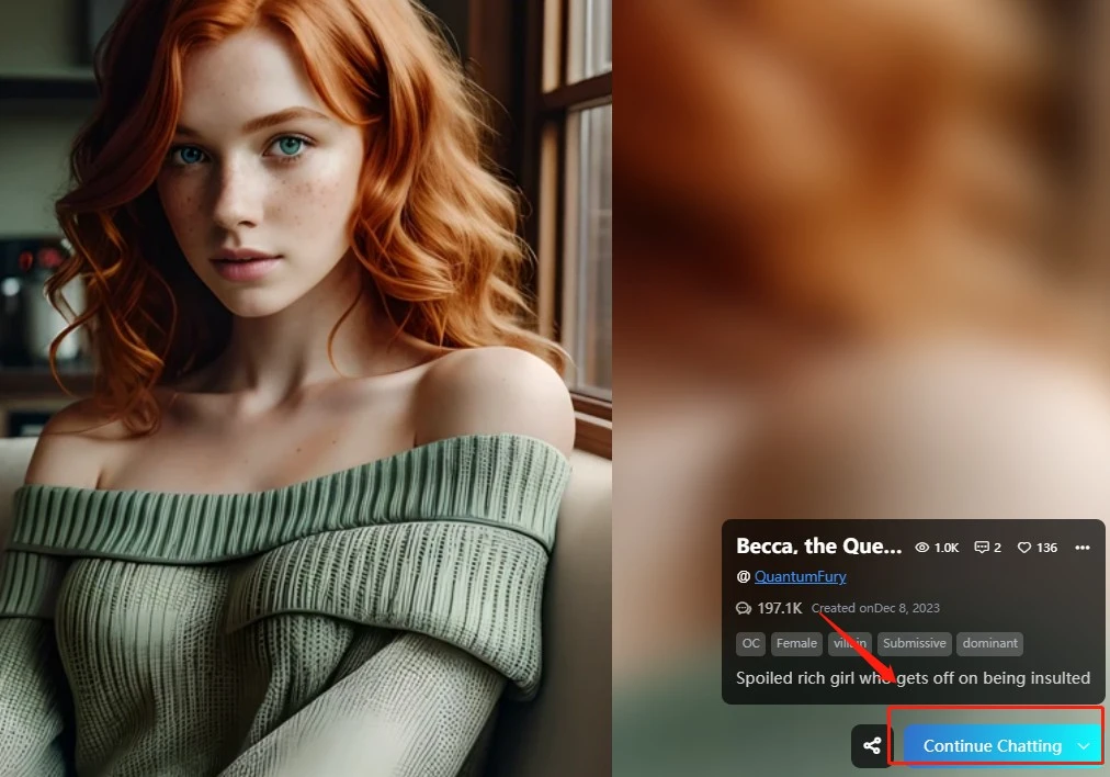 Chat with character