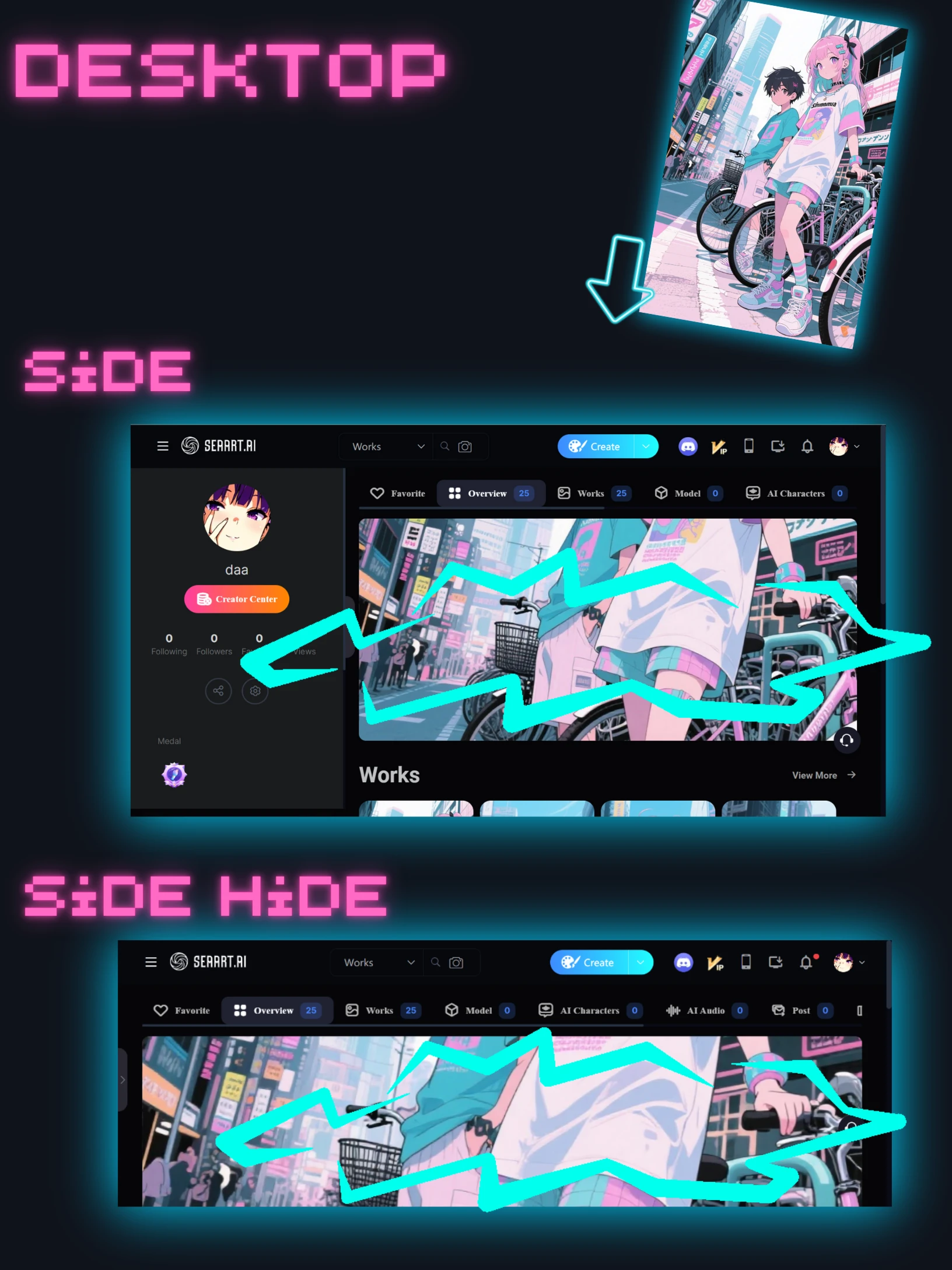 Using a vertical image for the header image will fail