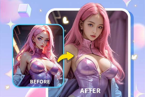 transform an anime girl into a realistic portrait