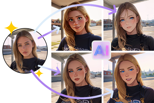 Foto-zu-Cartoon - Verschiedene Cartoon-Filter verfügbar