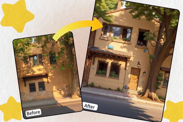 Foto-zu-Cartoon - Vorher-Nachher-Vergleich