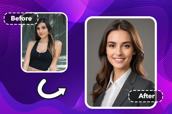 Convert a selfie to professional headshot with AI