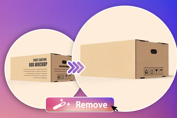 Remoção de texto por IA com um clique