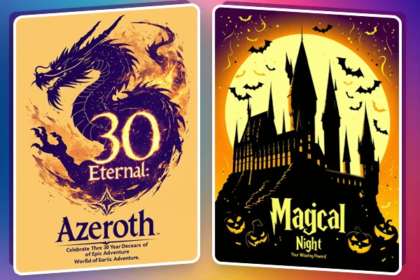 Affiches de différents styles