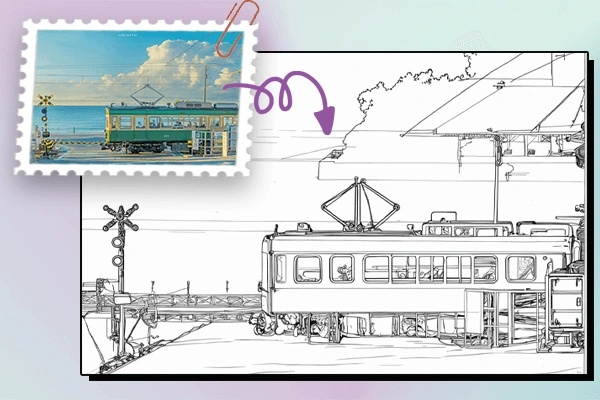 Mengonversi Foto Lanskap Menjadi Seni Garis