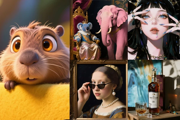 Qwenによって作成された異なるAI画像