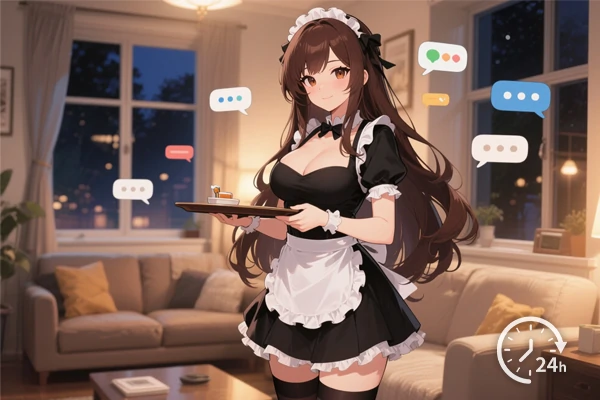 24時間メイドの付き添い