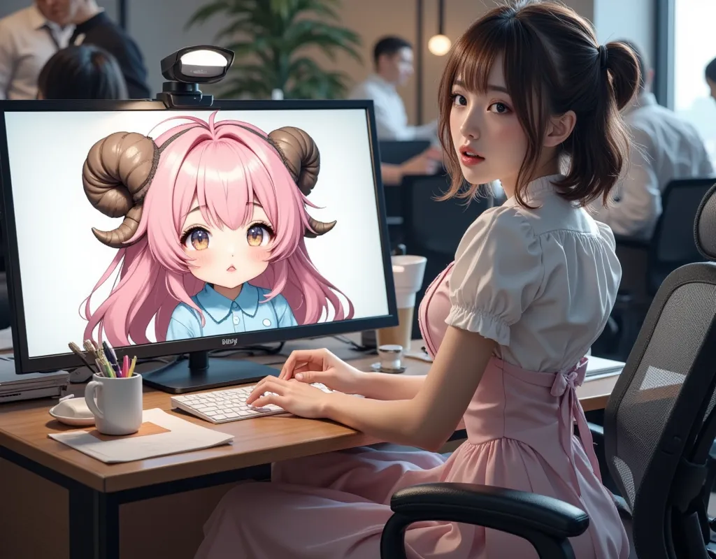 Web Meeting with Sheep Girl