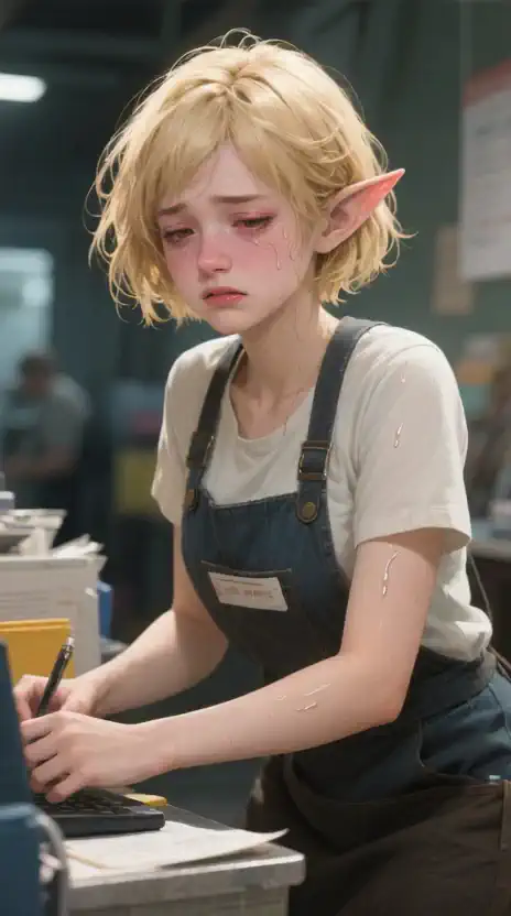 Even elves cry at work 😢