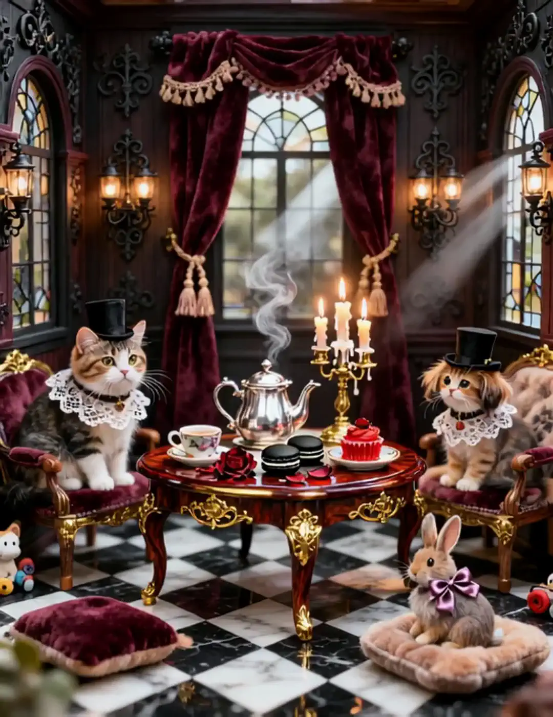 The fanciest cat tea party ever 🐱